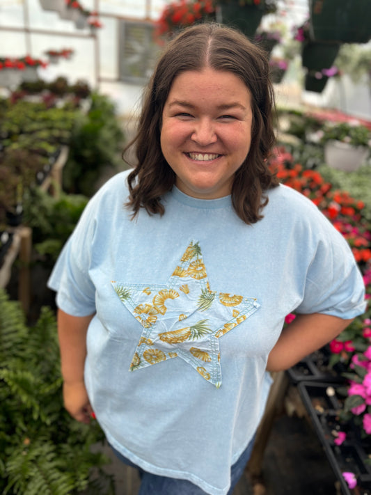 Peri Blue Star Tee