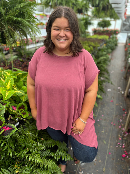 Dried Rose Oversized Top