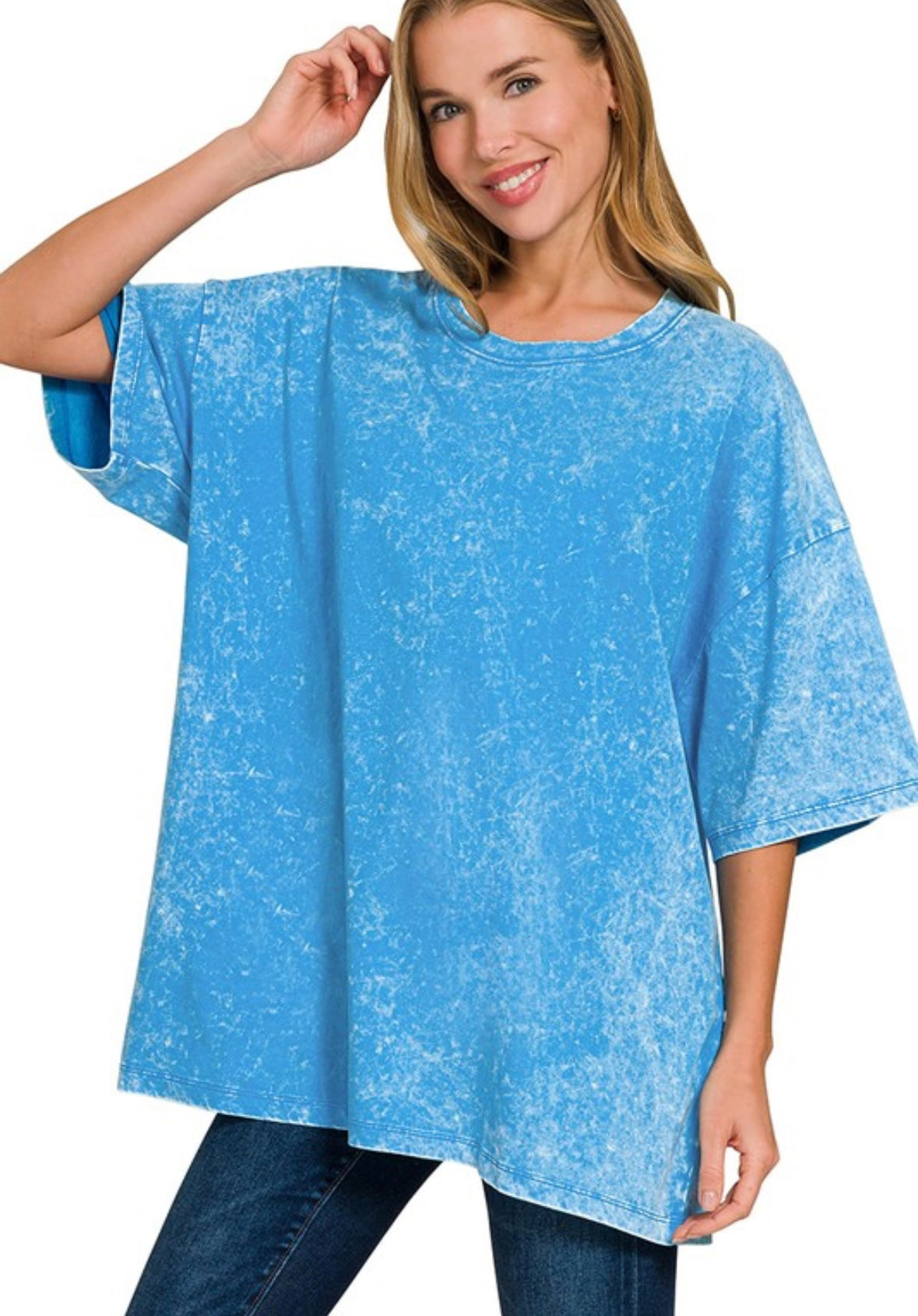 Ocean Blue Boyfriend Tee