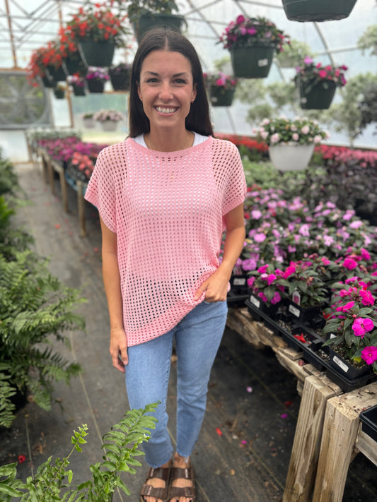 Blush Knit Cover Up