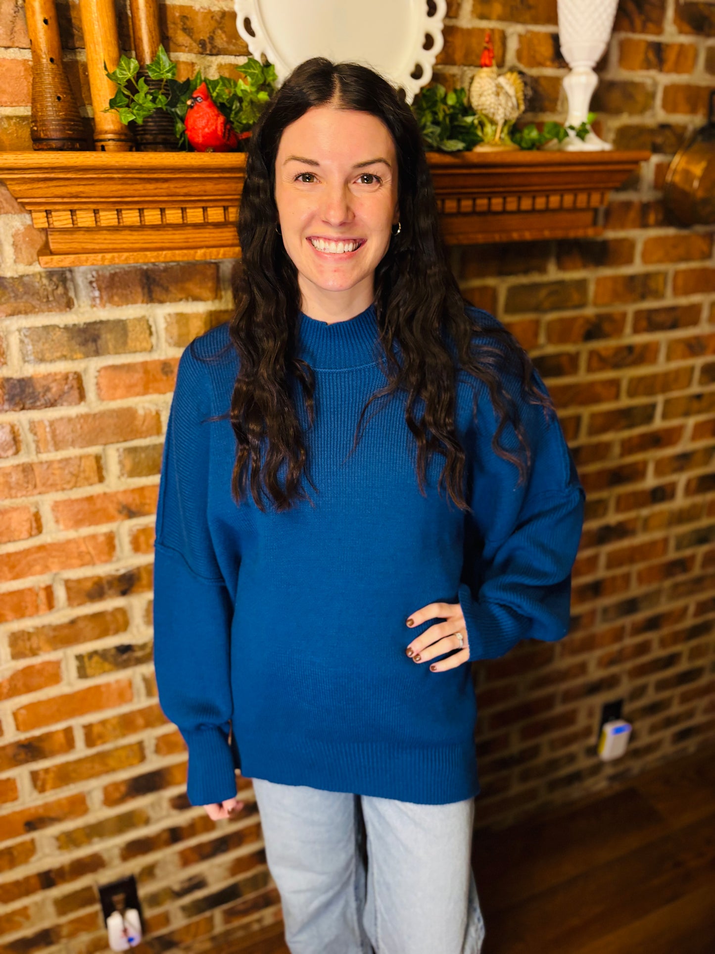 Classic Blue Oversized Sweater